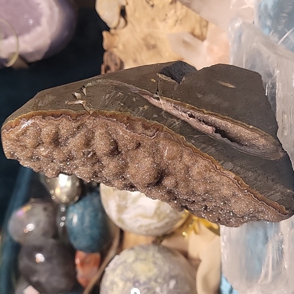 Amethyst Sugary & Botryoidal Brown Cutbase | From Brazil | 1.9lbs - Picture 12 of 12